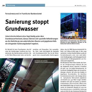 Artikel über Fernwärmetunnel im Frankfurter Bankenviertel